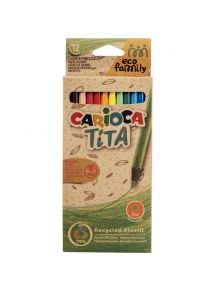 Pochette de 12 crayons de couleurs Éco family Tita