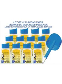 Flacon de colle vide 80ml avec pinceau, lot de 12