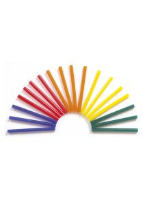 Bâton de colle opaque pour pistolet 10cm, diam. 7mm, sachet de 25 couleurs assorties