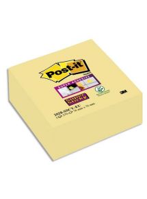 Bloc Post-it Super Sticky jaune format 76x76 mm, 270 feuilles