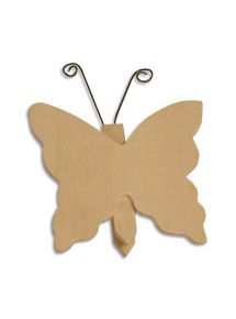 Clip mémo magnet en bois à décorer papillon  85x80mm