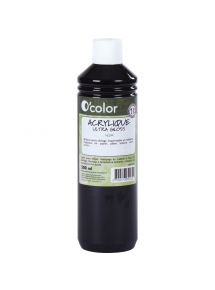Peinture acrylique brillante, flacon de 500ml, noir