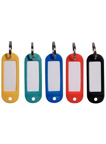 Porte-clés avec anneaux couleurs assorties, boîte de 20