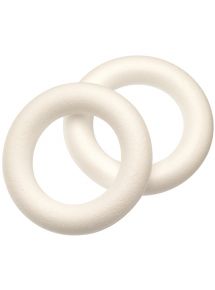 Lot de 10 couronnes en styropor, diamètre 15 cm