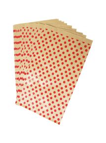 Sachet de 50 pochettes kraft 21x37+7cm pois