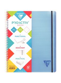Cahier-trieur PROACTIV'BOOK LINICOLOR FRESH 160 pages perforées, format A4+, petits carreaux