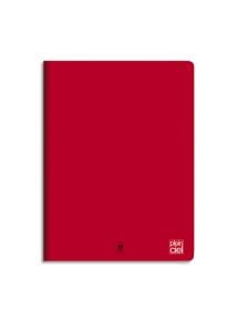 Cahier polypro 24x32cm, 48p, grands carreaux, rouge