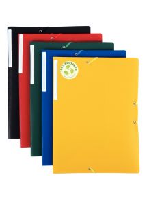Chemise 3 rabats élastique polypro, pour format A4, assorties