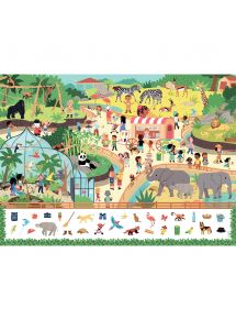 Puzzle cherche et trouve 45 pièces, le zoo