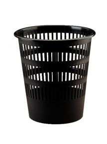 Corbeille à papier ajourée 16 litres noir