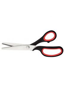 Ciseaux à cranter anneaux bi-matière, longueur 23cm