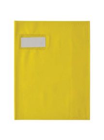 Protège-cahier 17x22cm, PVC opaque, jaune