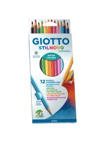 Crayon de couleur Stilnovo Aquarell, pochette de 12
