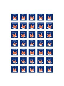 Sachet de 20 feuilles de bons points renard, 700 stockers