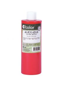 Peinture acrylique brillante, flacon 500ml, rouge primaire