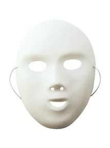 Masque enfant à décorer basique en sachet, lot de 12