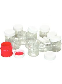 Flacons vide contenance 50ml avec couvercle, lot de 12