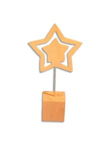 Porte-photo étoile base carrée en bois à décorer 