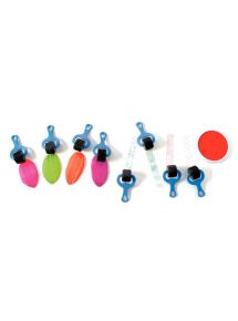 Lot de 4 rouleaux pour peinture et pâte à modeler, coloris bleu