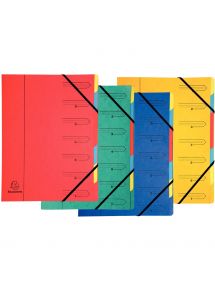 Trieur en carte 7 compartiments, 24,5x31,5cm, coloris assortis