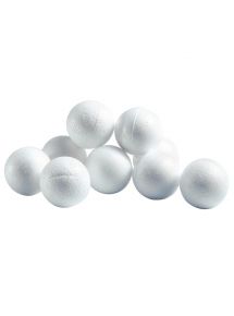 Lot de 10 boules en styropor, diamiètre 15 cm