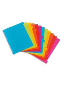 Intercalaire Happyfluo 12 touches pour format A4 polypro