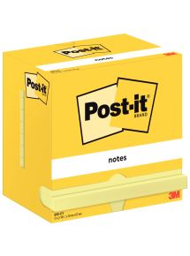 Lot de 12 blocs de 100 feuilles post-it notes 76 x 127 mm coloris jaune