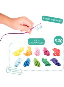 Sachet de 30 lacets 101cm coloris assortis