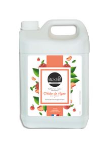 Savon liquide doux à la glycérine parfum pêche, flacon bidon de 5l