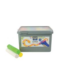 Seau de 50 craies de trottoir assorties