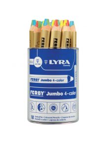 Pot de 18 crayons Jumbo 4 Color arc en ciel