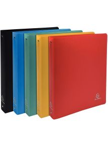 Carton de 20 classeurs 4 anneaux en polypropylène OPAK, format A4+, dos 4 cm, coloris assortis