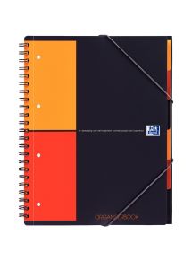 Cahier Organiser Book, 160 pages, petits carreaux, avec trieur