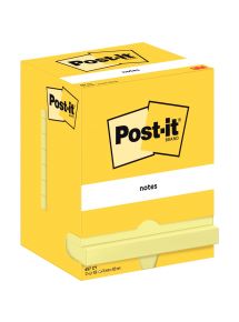 Lot de 12 blocs de 100 feuilles post-it notes  76 x 102 mm coloris jaune