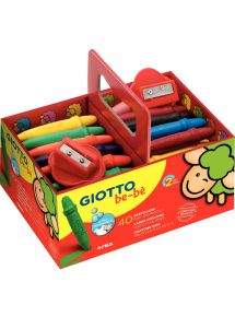 Boîte de 40 crayons à la cire Giotto Bébé + 2 Taille-crayons