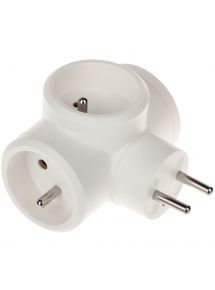 Triplite 3 prises blanche