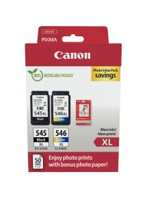 Canon 545XL/546XL lot 2 cartouches encre noir & couleurs hte capa authentique PG545XLBL/CL546XLCMJ