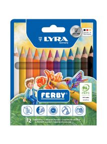 Crayon de couleur triangulaires Ferby, étui de 12