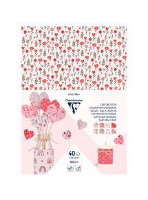 Paquet de 40 feuilles carton décoration love format 25 x 35 cm