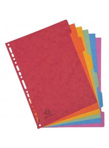 Jeu de 6 intercalaires en carte lustrée 400g, format A4