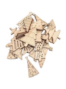 Lot de 30 minis sapin en bois a décorer