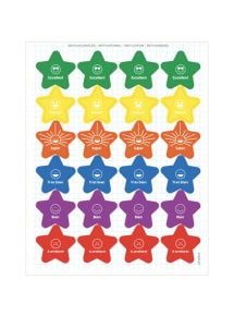 Gomette autocollante éducative, pochette de 12 planches thème émotions