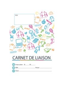 Carnet de liaison format 14,5x20,8cm, 48p, 16 bulletins d'absences