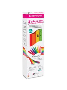Pack 8 boomwackers 8 notes DO3 à DO4, tubes colorés accordés à une note