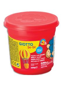 Pâte à jouer Giotto BE-BE, lot de 8 pots de 220g, rouge