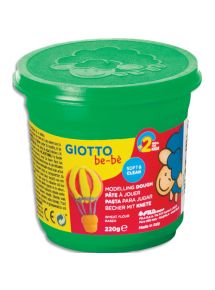 Pâte à jouer Giotto BE-BE, lot de 8 pots de 220g, vert 