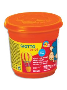 Pâte à jouer Giotto BE-BE, lot de 8 pots de 220g, orange