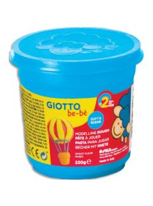 Pâte à jouer Giotto BE-BE, lot de 8 pots de 220g, cyan