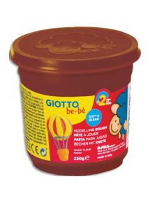 Pâte à jouer Giotto BE-BE, lot de 8 pots de 220g, marron
