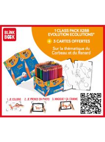 Crayon de couleurs Bic Kids, kit de 288 crayons + cartes animées